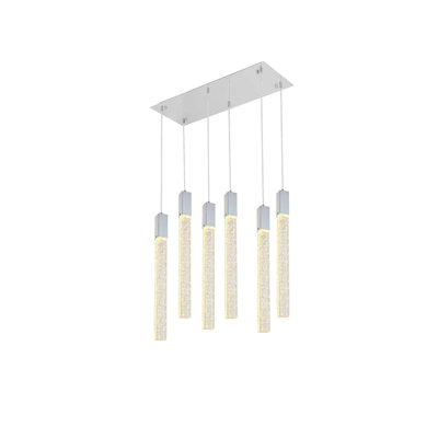 Berloz 6 lights pendant in chrome