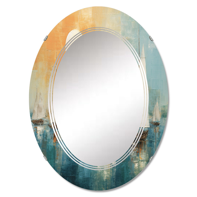 Miroir bateau abstrait, 36 po x 24 po