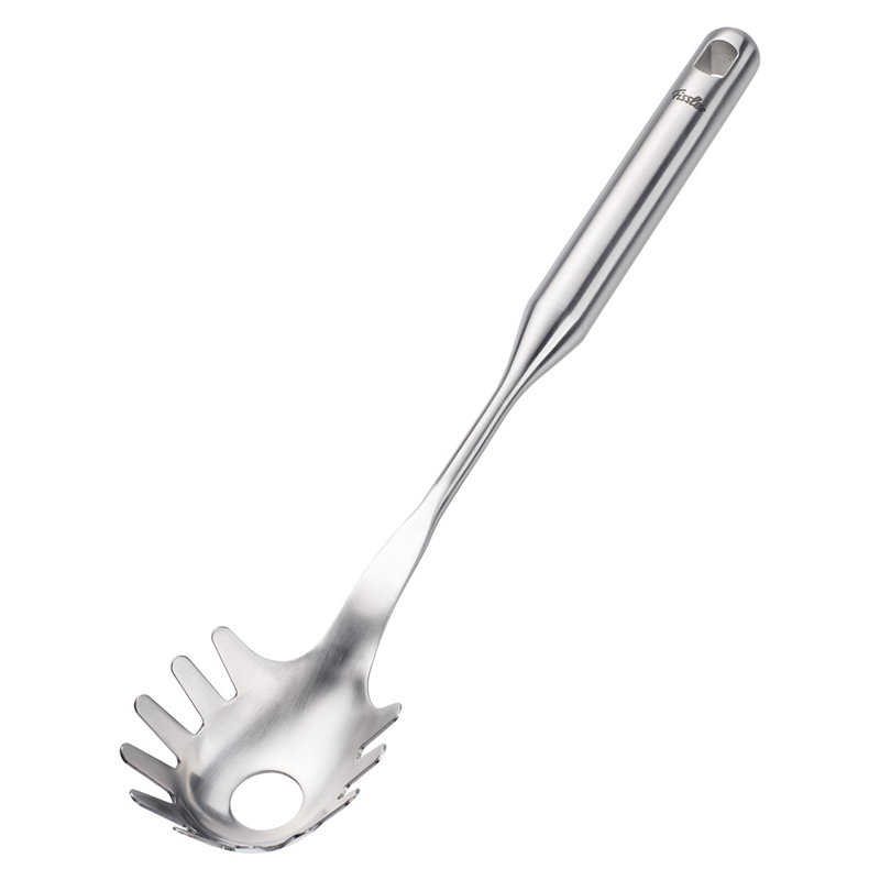 Fissler Essential Pasta Fork, 18/10 Stainless Steel Kitchen Utensil for Serving Pasta & Noodles, Ergonomic Handle, Dishwasher Safe