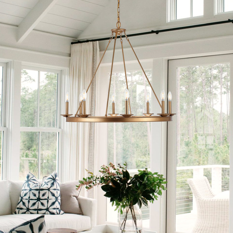 Natividad 10 - Light Chandelier, 8 Lights, Gold Painted