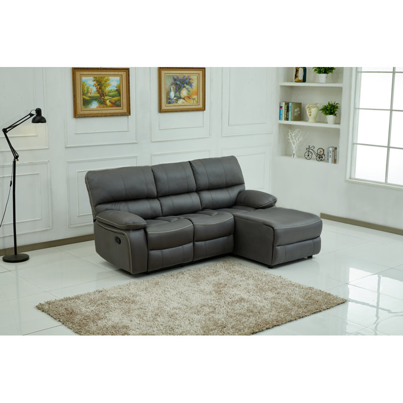 Upholstered Reclining L-Shaped Sectional Left Hand Facing