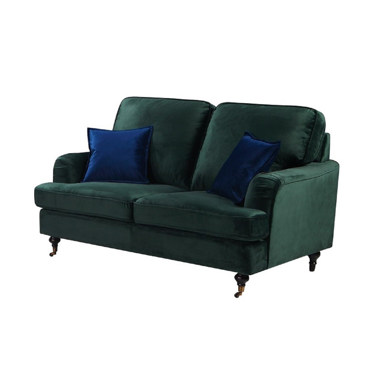 Marcantonio 2 Seater Velvet Sofa, Green, 2
