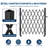 Heavy Duty Double Folding Security Gate, 63.39" H x 71" W Steel Accordion Barricade Keys for Garage