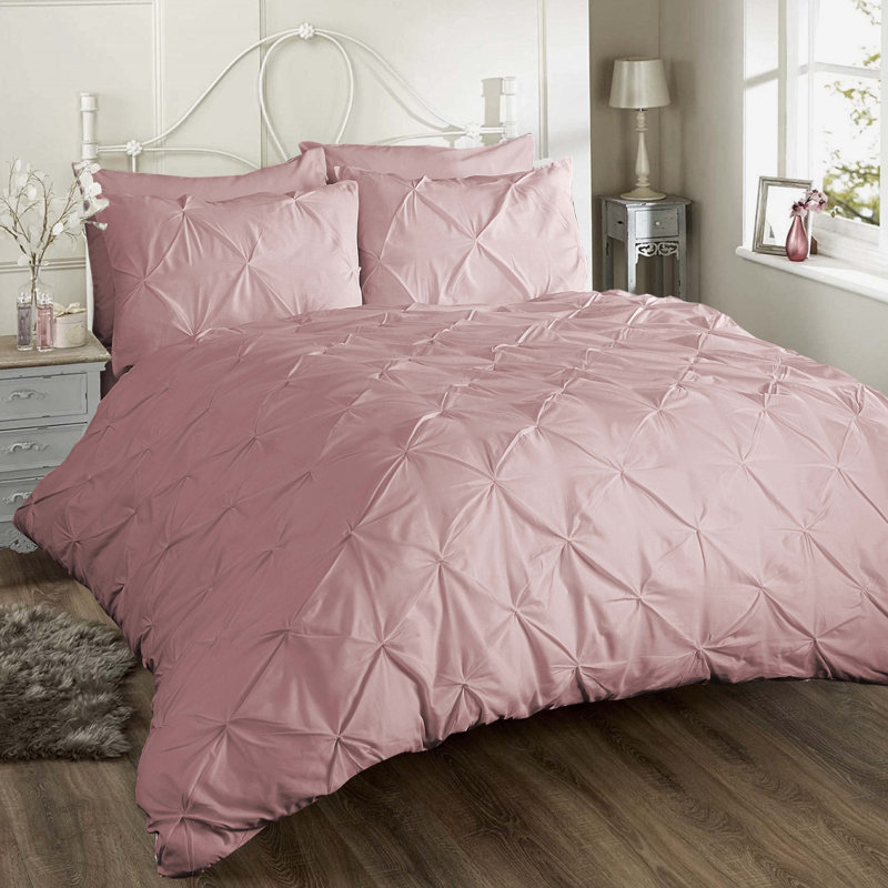 Cilla Solid Colour Duvet Cover Set with Pillowcases, Double - 2 Standard Pillowcases, White