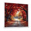 Red Autumn Road Coming Home - Art mural arbre-2031397657-2031397632