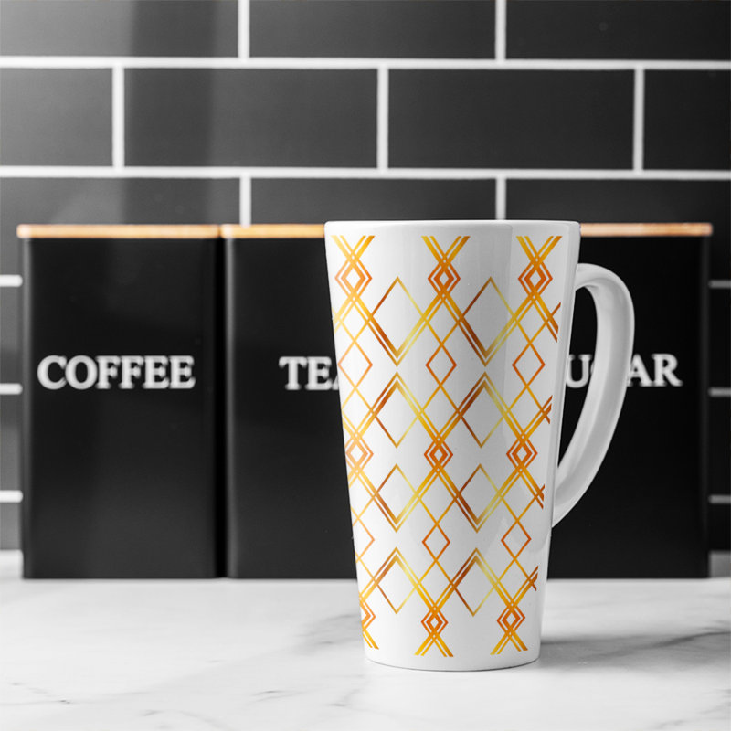 Geometric Pattern Latte Mug