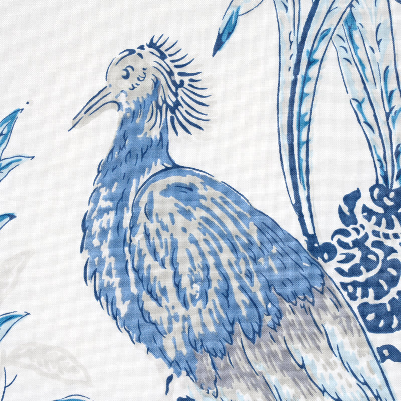 Tissu paon Schumacher x Miles Redd, Porcelaine