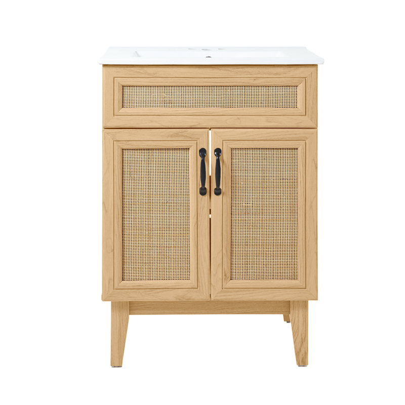 Ensemble de meuble-lavabo simple 24 po Javer, Naturel