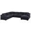 Canapé d'angle modulaire en chenille gris anthracite Celine-378556903