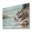 Rocks By The Blue Lake - reproduction de Lake House sur bois de pin naturel-58681504