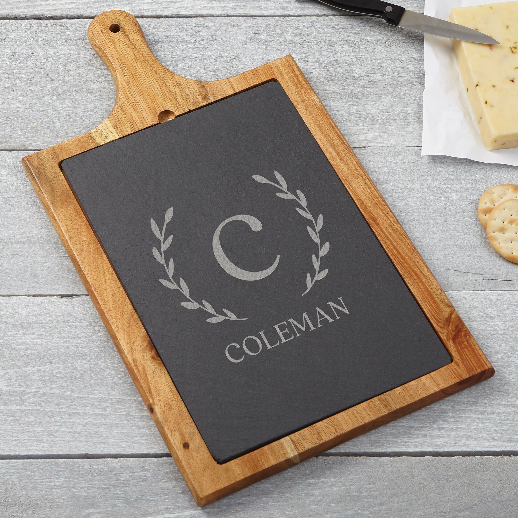 Seasonally Script Personalized Maple Cutting Board - 12x17