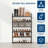 6-Tier Shoe Rack 32-40 Pairs Capacity 43.3"H Flexible Storage Organizer Shelf Tool-Free Black Metal for Entryway Closet