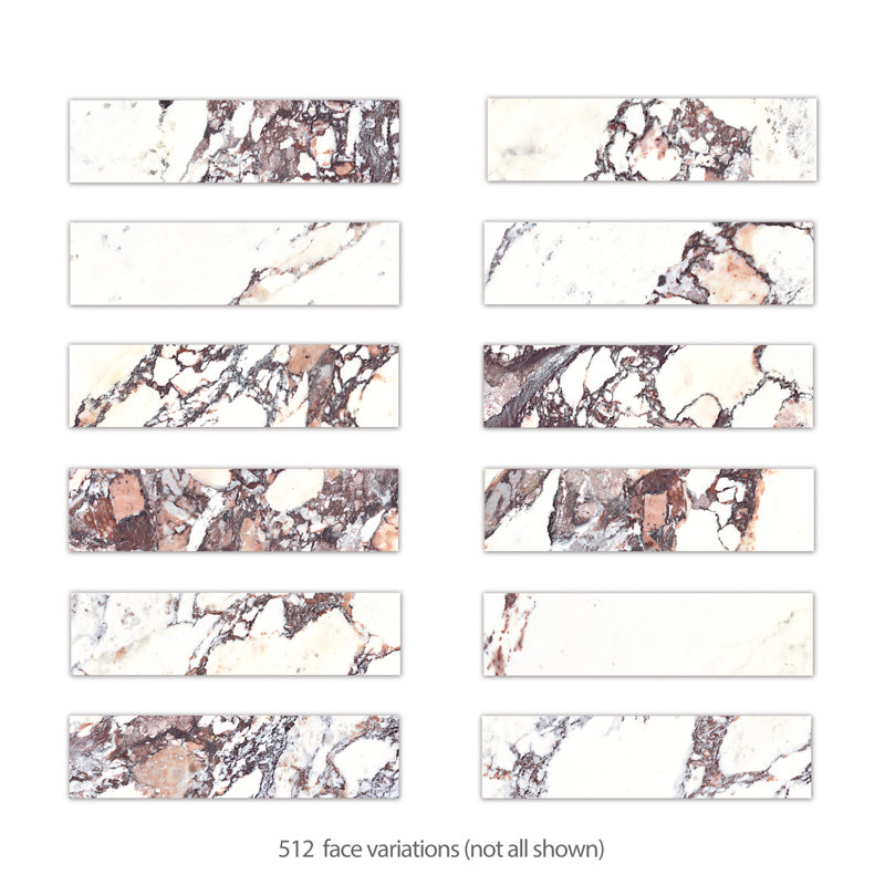 Touche 2-7/8 In. X 11-3/4 In. Porcelain Floor And Wall Tile, Red/White