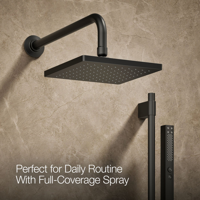 Honesty Rite-Temp Showering Kit 2.5 GPM, Matte Black