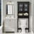 Germell Over-the-Toilet Storage, Over Toilet Bathroom Organizer with Tempered Glass Doors-1061915935