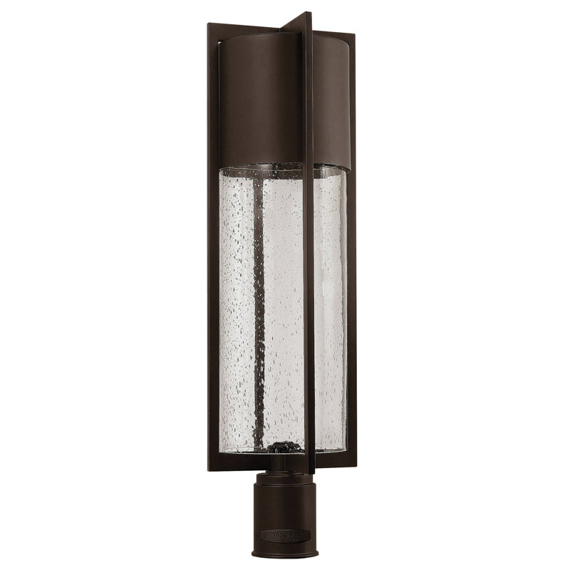 Large Low Voltage Outdoor Post/Pier Mount Lantern with Clear Seedy Glass – Dark Sky Compliant, LED Included (Post Sold Separately)