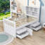 Valbona Twin 4 Drawers Wood Bookcase Platform Bed