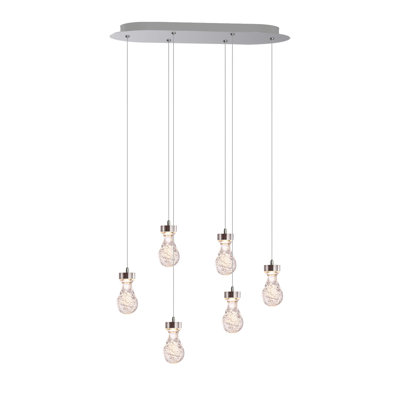 Luminaire suspendu grappe 6 lumières Atoka