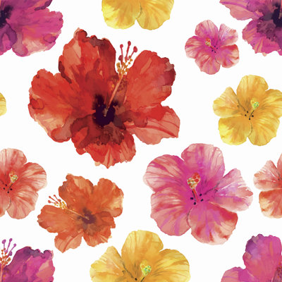 Flowers Drawn with Watercolour 1 Piece Wrapped Canvas Painting