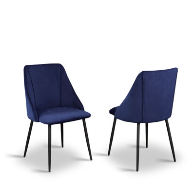 Chaise d'appoint en velours acier