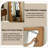 62.99"French-style vintage solid wood silver mirror dressing mirror