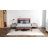 Bed Frame With Headboard, Platform Bed Frame With LED Lights, Charging Station, 3-Tier Storage Shelf, Steel Slats, Easy Assembly & Noise-Free With No Box Spring Needed, Walnut-787083716-787083738