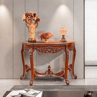 Retro Elegant Solid Wood Console Table