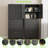  29.92 In. W×70.87 In. H×14.96 In. D 1-Shelf And 3-Drawer File Cabinet With Lock And Wheels, Metal File Cabinet, Modern Freestanding Cabinets, Bookshelves, Assembly Required, Black