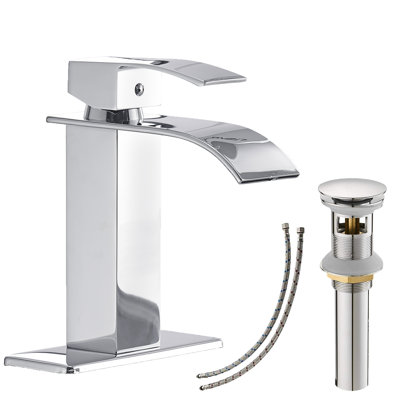 Single-handle Bathroom Faucet with Drain Assembly