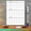 Grand calendrier tableau blanc effaçable à calendrier 36 po x 48 po