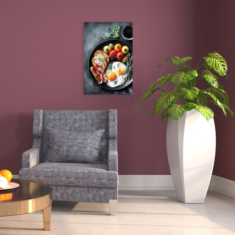 Art mural contemporain cerise, 24" H x 16" W