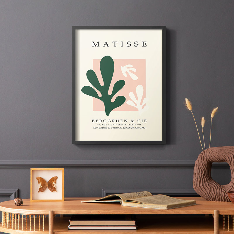 Matisse CECLI, reproduction encadrée - bois massif, H 20 po x l 16 po, Noir