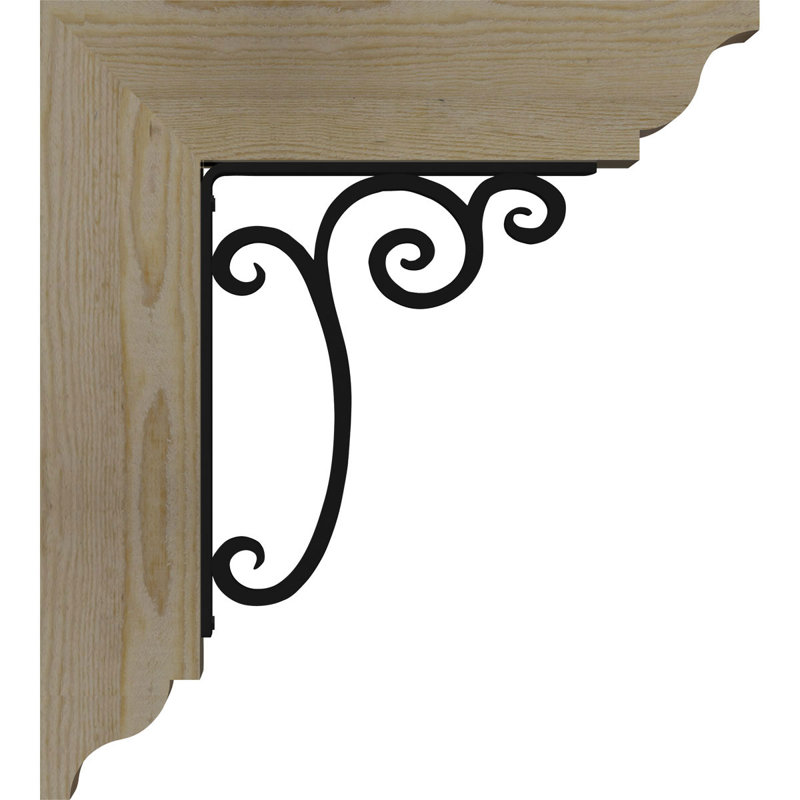 Support triple en fer traditionnel Avery 8 po, H 14 po x P 11 1/2 po, Sapin de Douglas de l 3 1/2 po x T 2 po (lisse)