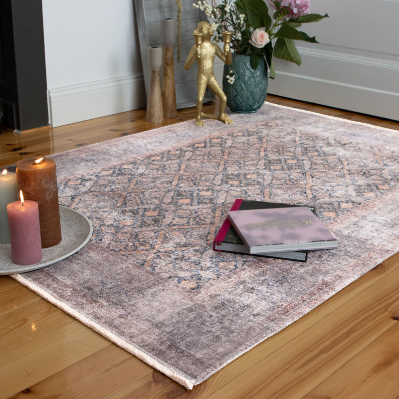 Maurea Uni Area Rug, Rectangle 75 x 150cm, Navy