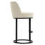 Ensemble de 2 tabourets de bar à hauteur de comptoir, conception de baril moderne avec dossier confortable et revêtement en tissu de lin pour îlot de cuisine-186758798