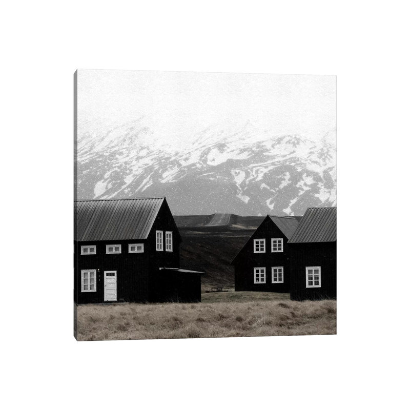 Black Houses of Iceland II Square 1 Piece Wrapped Canvas Wall Art, 30.48 cm H x 30.48 cm W