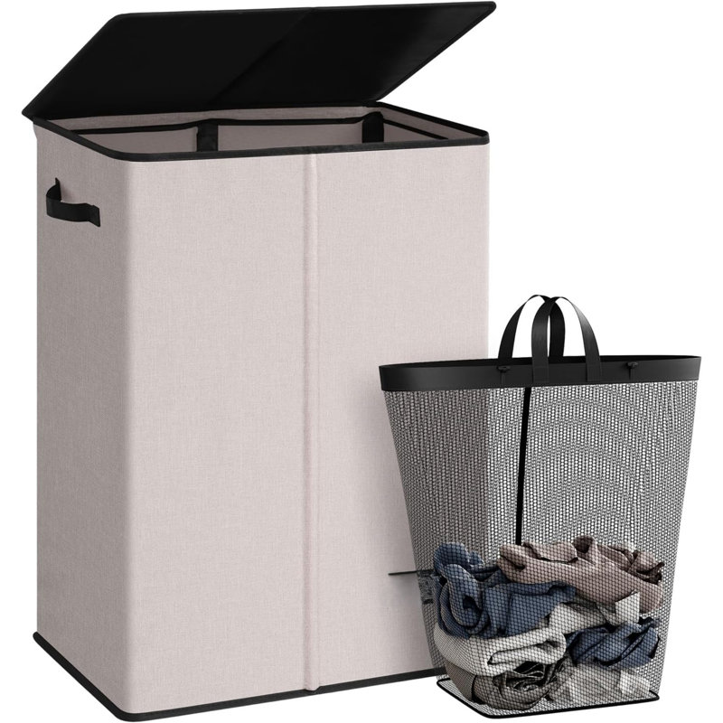 Plastic Laundry Room Organiser, Beige