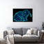 «Blue Rabbit Minimalist Modern Vibrant Rabbit Forest», reproduction d'art-129970742