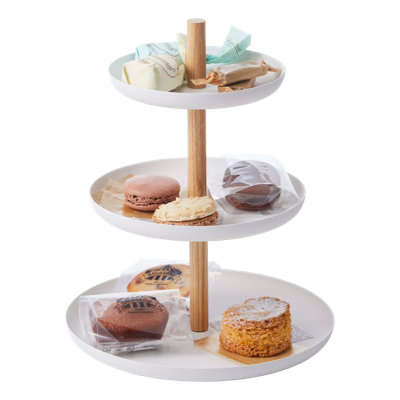Support de service, apéritif et plateau à dessert à 3 niveaux Tosca Yamazaki Home