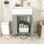 Meuble-lavabo compact moderne de 20 pouces avec tablettes de rangement latérales-70501447