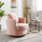 Yelina Polyester Slipcovered Swivel Barrel Chair-1776697181