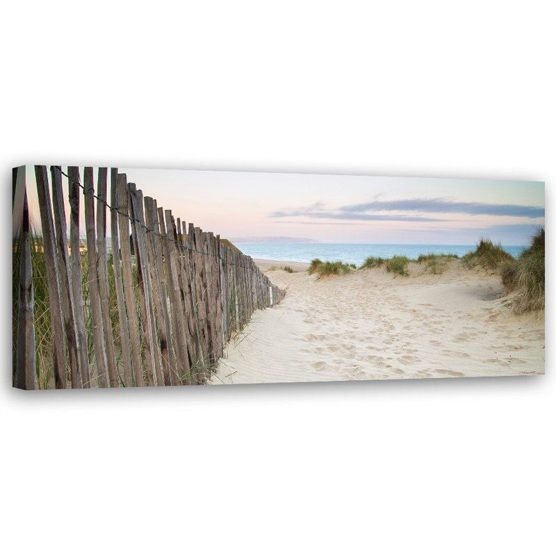 Beach After Sunset - No Frame Panoramic Print on Canvas, 50cm H x 150cm W