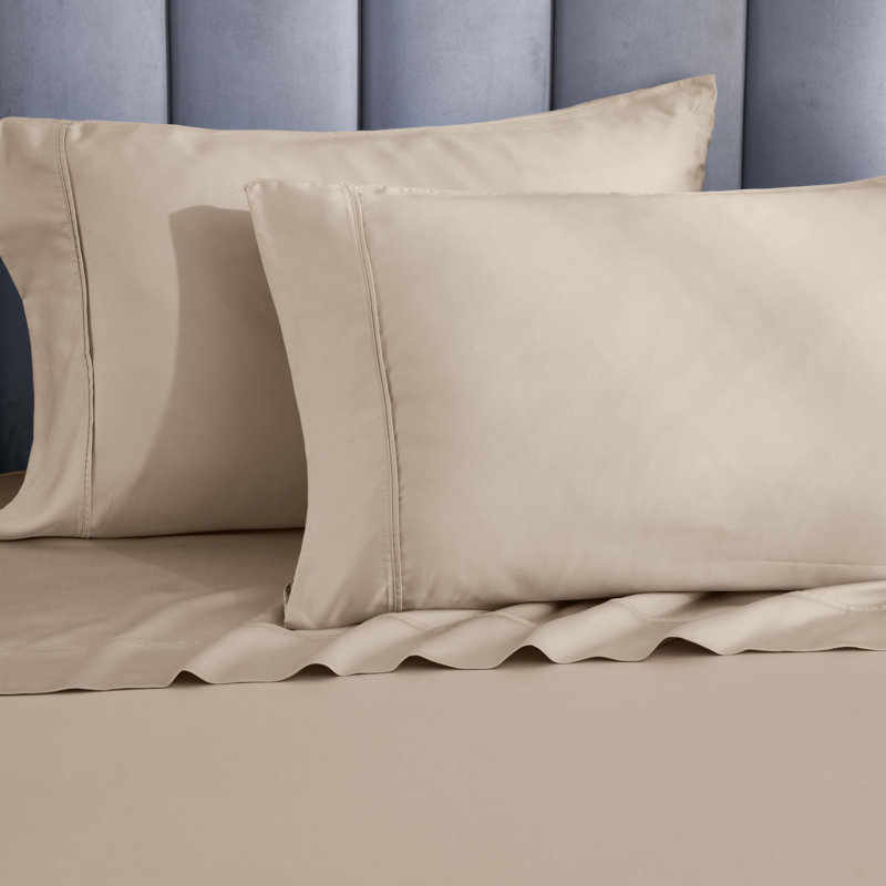 Modal From Beechwood 400 Thread Count Lightweight Cooling Solid Pillowcases, King Pillowcase, Linen