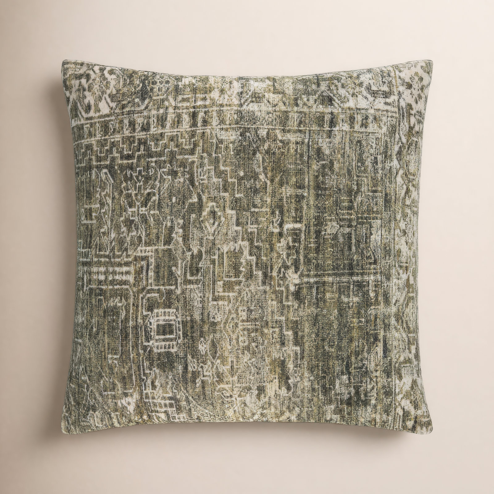 Galey Alix X Livabliss Toole Accent Pillow, Green, Polyester, 18"H x 18"W