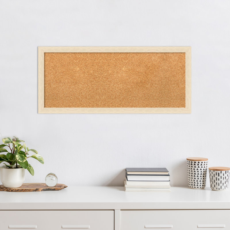 Babillard mural Woodgrain, H 14 po x l 32 po x P 1 po, Blonde
