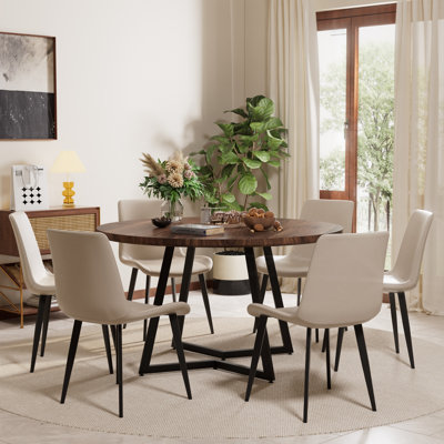 Mid Century Round Dining Table Sets