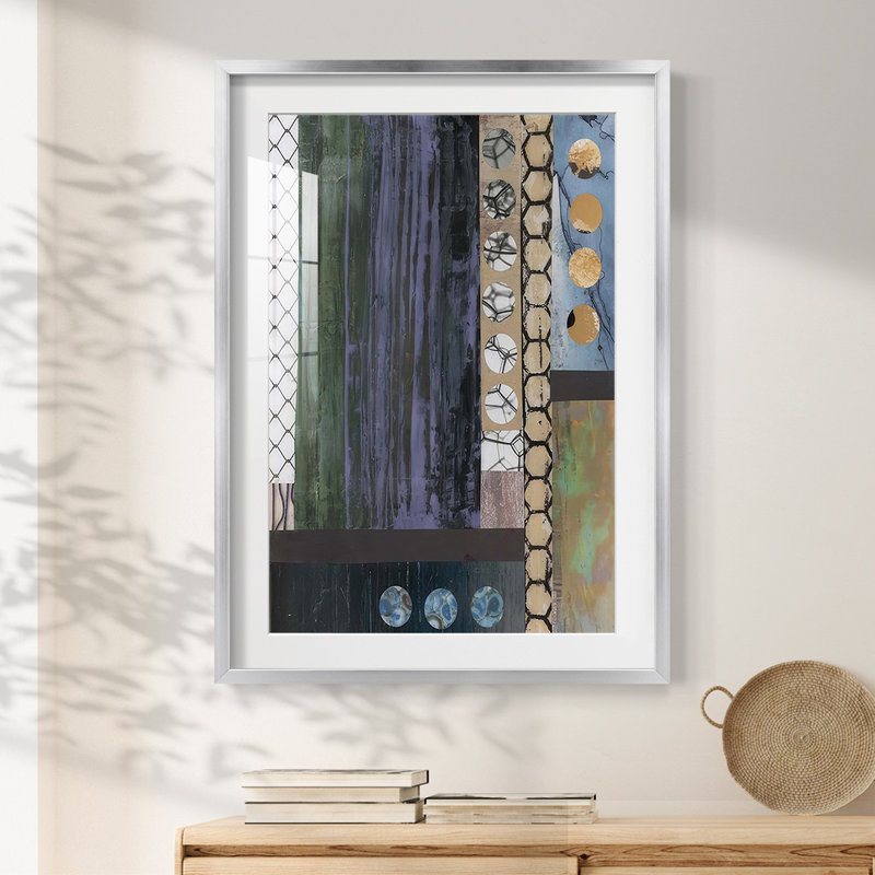 Mashup I -Framed Print, 25.5" H x 17.5" W, Silver