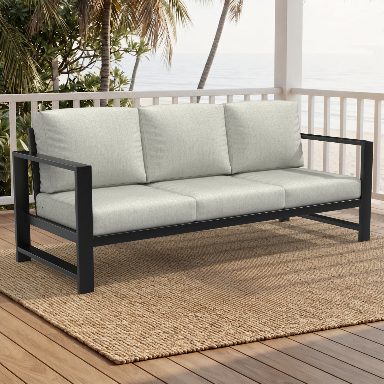 Dulcie 80" Sunbrella® Patio Sofa, Sunbrella® Canvas Granite