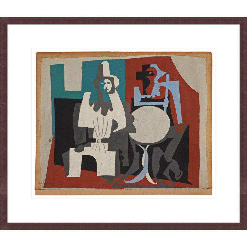 «Pierrot and Harlequin» par Pablo Picasso, impression giclée sur cadre, H 17,75 po x l 20,59 po