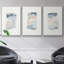 French Owls IV, ensemble de 3 toiles encadrées sur toile-97794875-97794878